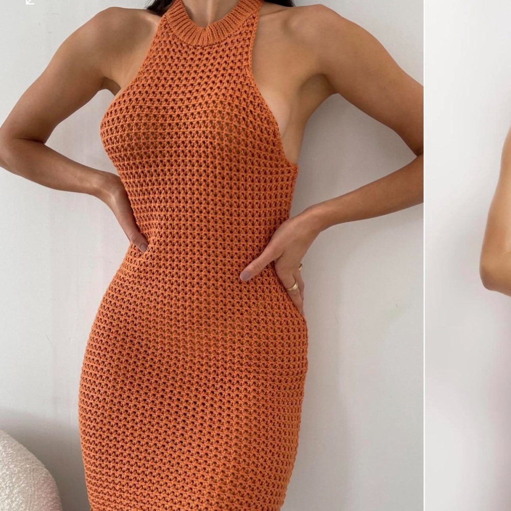 Crochet dress from meshki . New . Size medium , but runs big